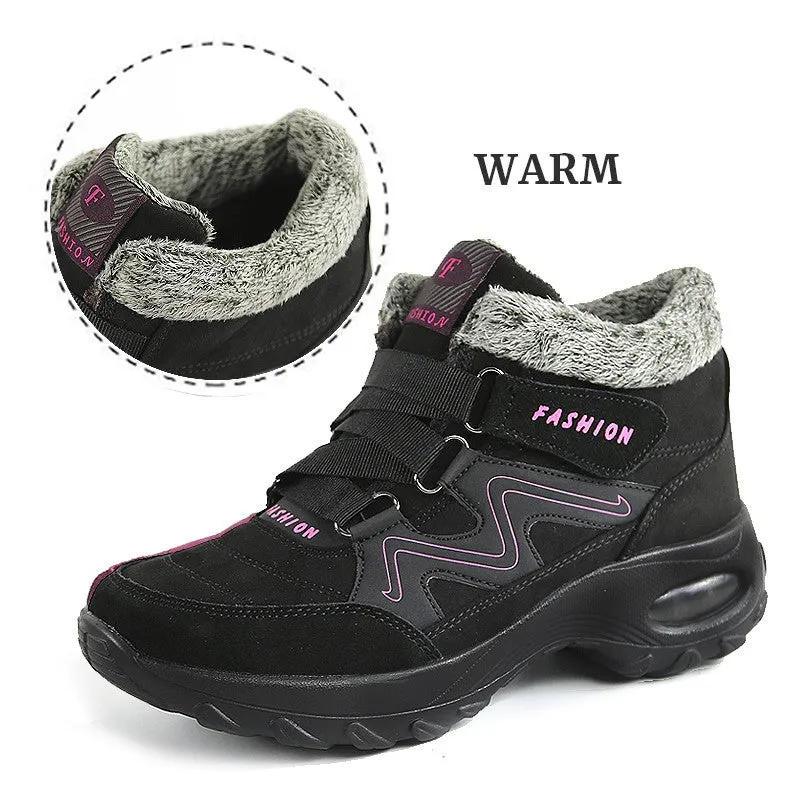 Women's winter thermal villi slip resistant wide boots