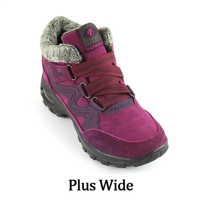 Women's winter thermal villi slip resistant wide boots