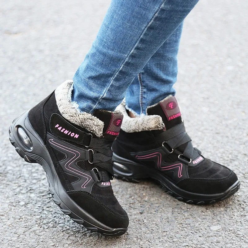 Women's winter thermal villi slip resistant wide boots