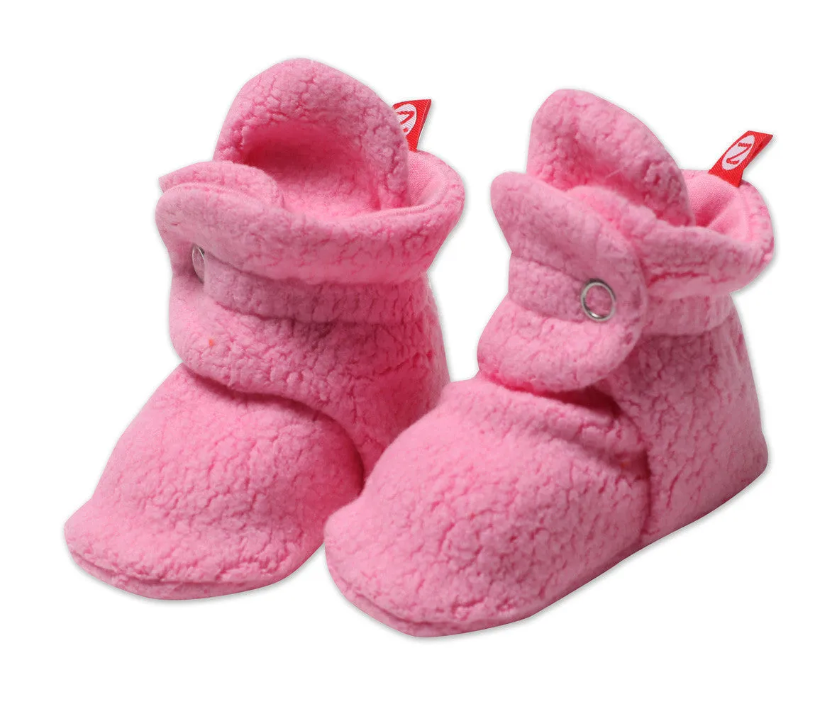 Zutano Cozie Baby Booties Hot Pink - Retired